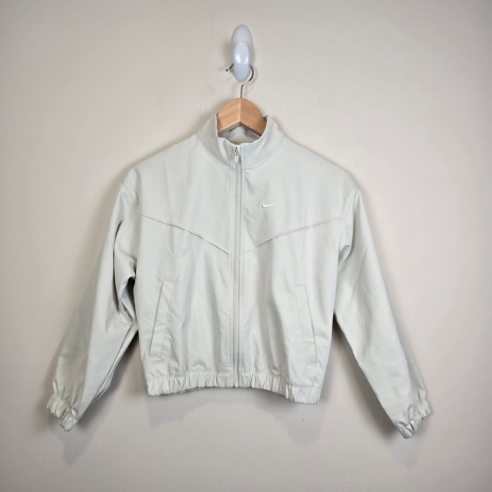Nike Sportswear Girls Size XS/6 Oversized Lightweight Jacket Light Bone/White